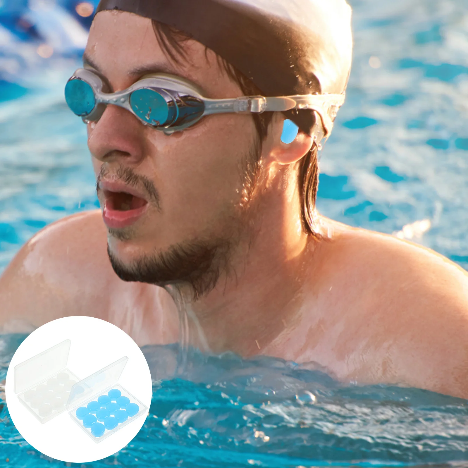 

12 Pairs Silicone Earplugs Small Adults Noise Reduction Swimming Silica Gel Sleeping