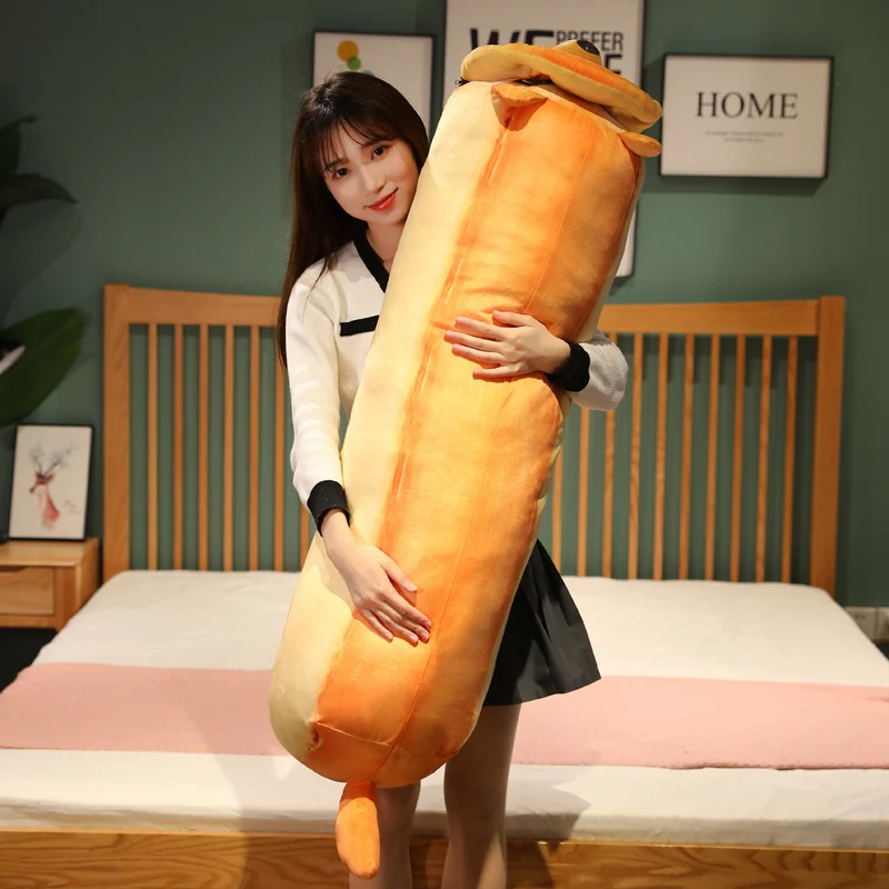 

Игрушка плюшевая в виде собаки-хлеба, 50-100 см