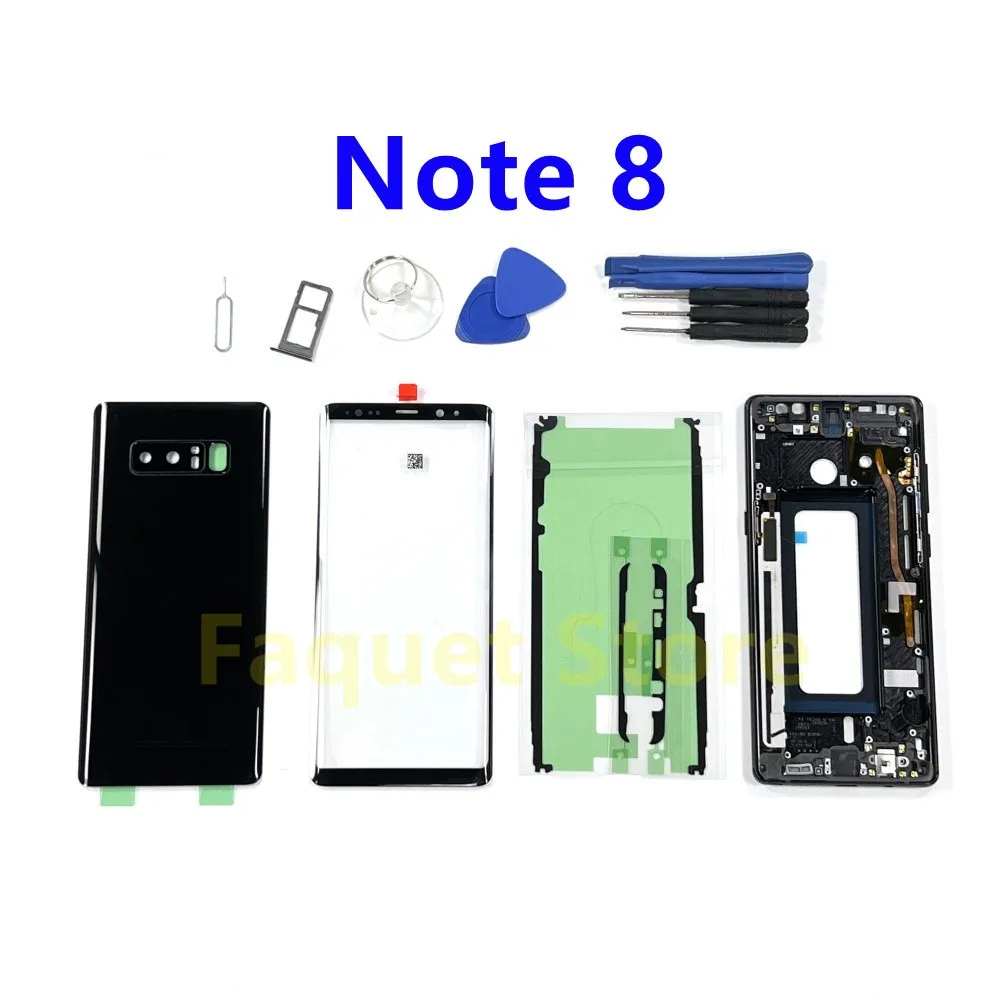 

For SAMSUNG Galaxy Note 8 N950 N950F/DS Full Housing Case Battery Back Cover Front Screen Glass Lens Metal Middle Frame Note8