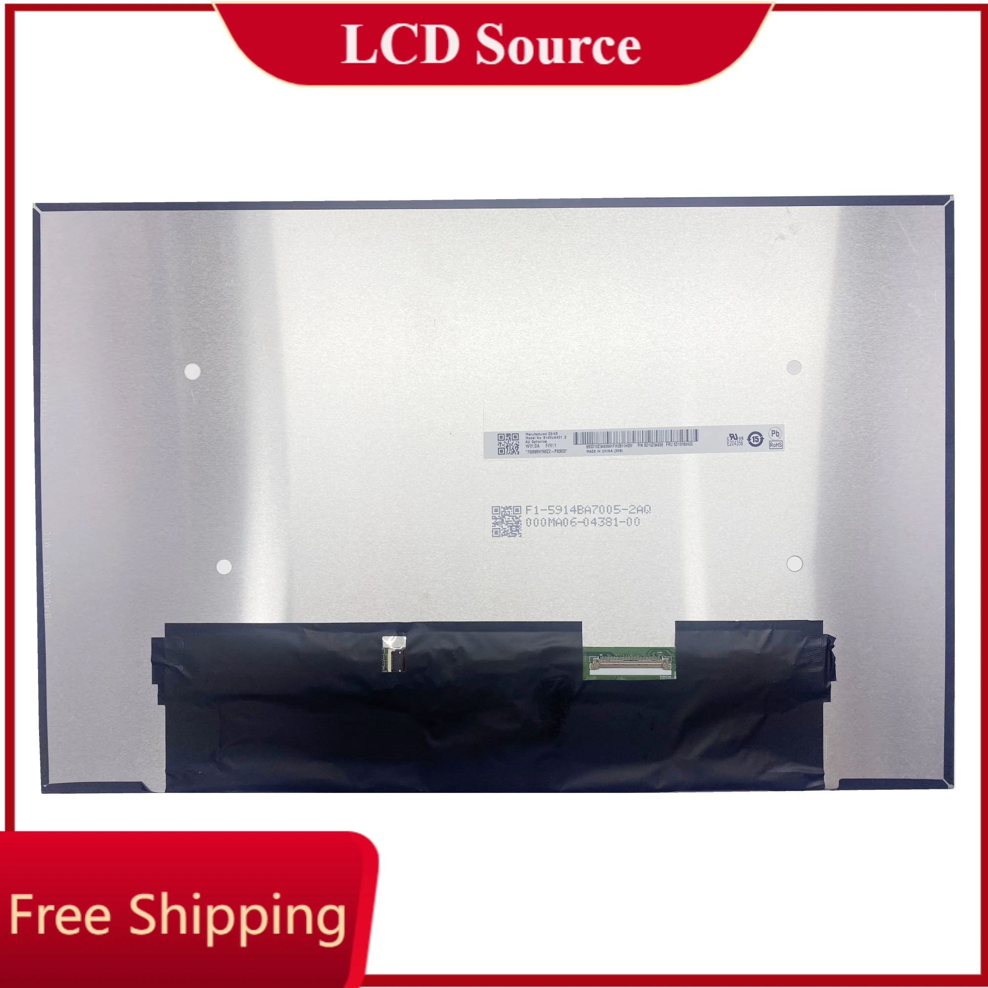 Фото B140UAK01.2 5D10V82400 FHD 1920x1200 60Гц IPS EDP 40-контактная панель 14-дюймовый ЖК-экран для ноутбука с сенсорным управлением On-Cell №2