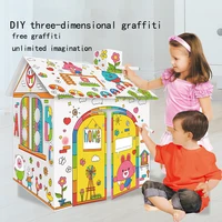 diy large cardboard coloring creative crafts play house project assemble and paint educational toys 2 2 feet tall for kids game