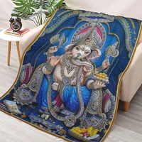 god of wisdom ganeshas 3d printed flannel blanket beds for office nap blankets fashion kids adult quilt dream style