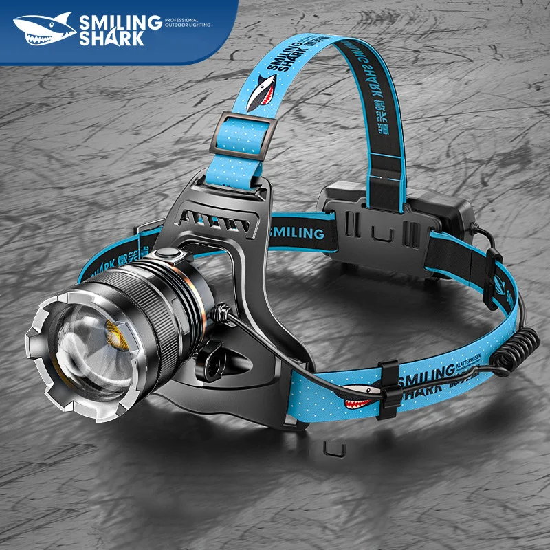 

P70 LED Sensor Headlamp Waterproof Fishing Searching Camping Head Strong light telescopic zoom Flashlight 2x18650 batteries