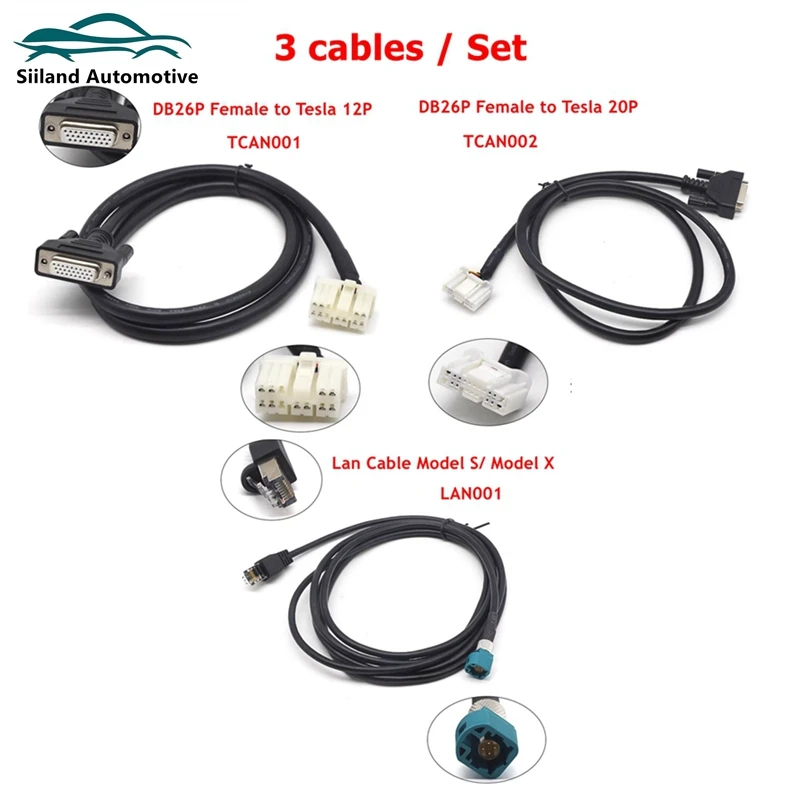 Диагностические кабели Autel TESKIT TCAN002 LAN001 TCAN001 для моделей автомобилей Tesla S и X