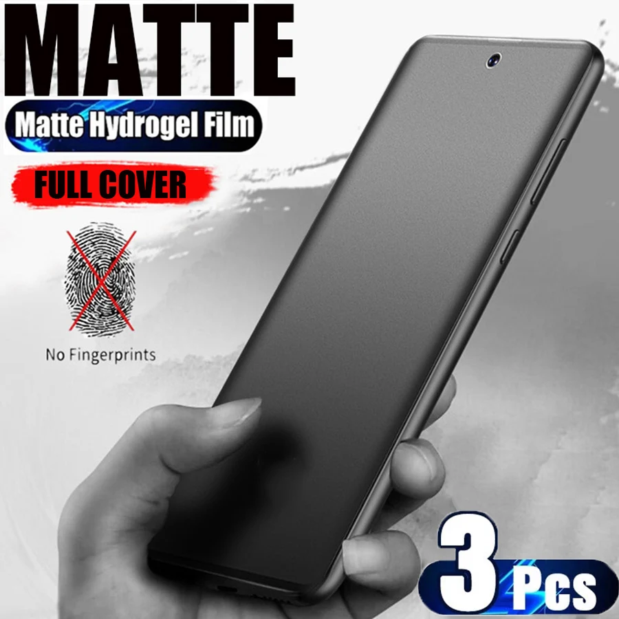 

3PCS Full Cover Matte Hydrogel Film Protector For Realme GT Neo 3 2 7 8 9 Pro Screen Protector On Realme GT 2 Pro Q3s C21 8i 9i