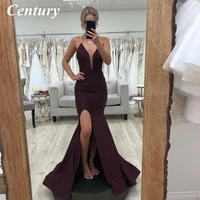 century spaghetti straps prom dresses trumpet prom gown stain party dress for wedding sexy evening gowns mermaid night gowns