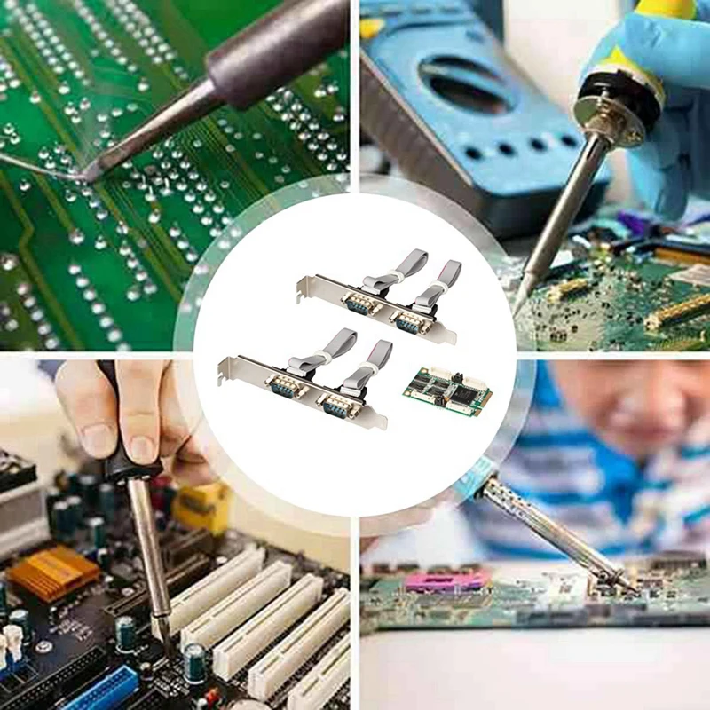 

Mini PCI Express 4 порта s Serial COM DB9, многосерийная карта порта PCIE, карта промышленного контроллера