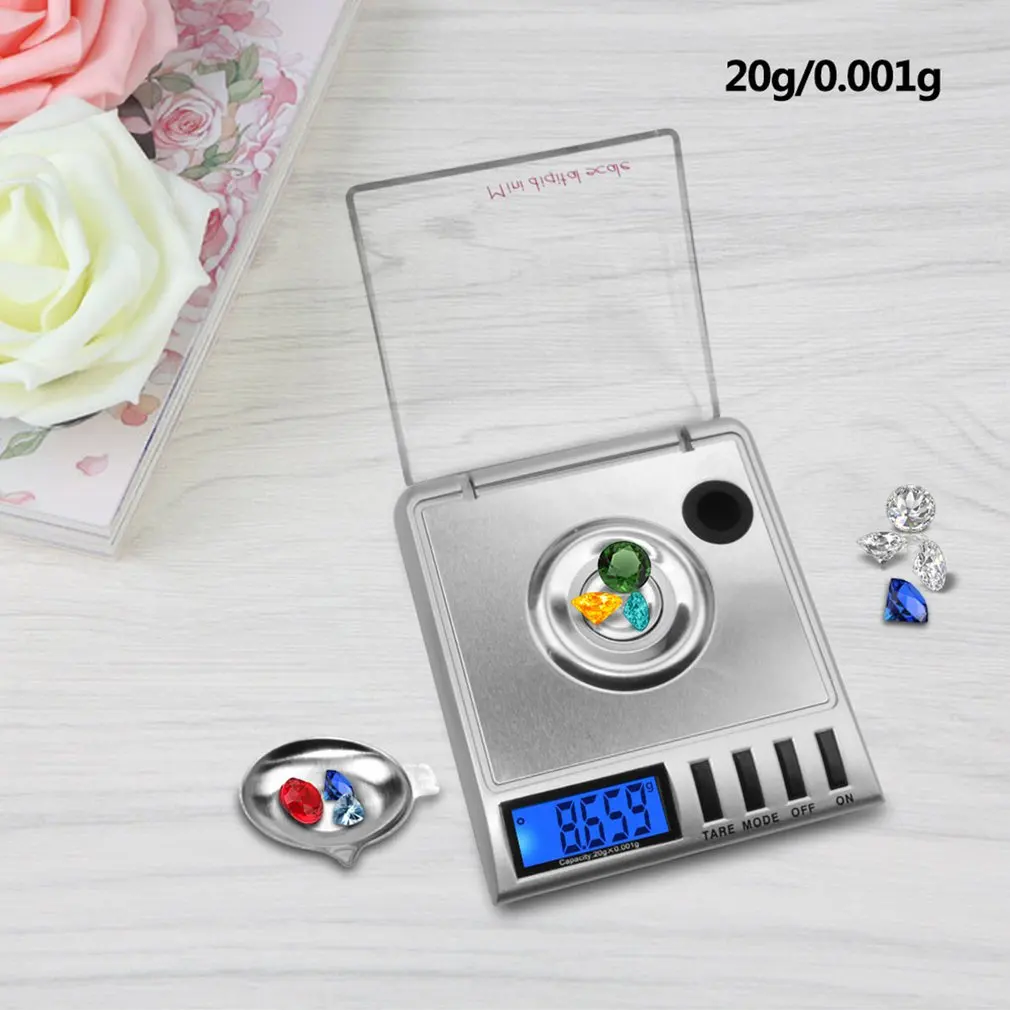 

0.001g High Precision Digital Carat Scale Medicinal Electronic Jewelry Scales Gold Germ Laboratory Balance Milligram Scale Set