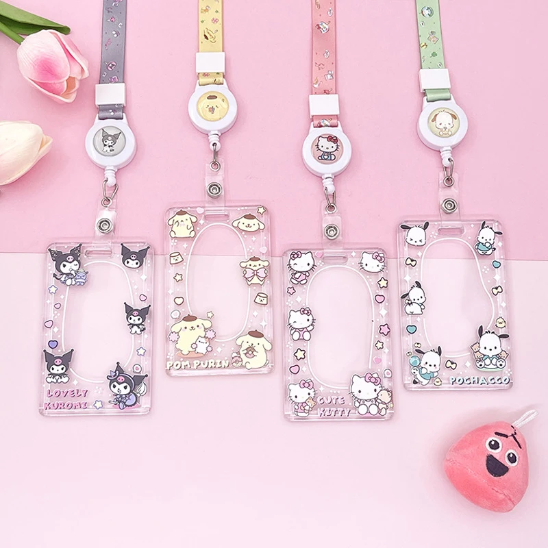 

Милые Акриловые фотообои Hellokittyed, милые аниме Sanrio Cinnamoroll My Melody Kuromi, Мультяшные школьные открытки, карта для еды