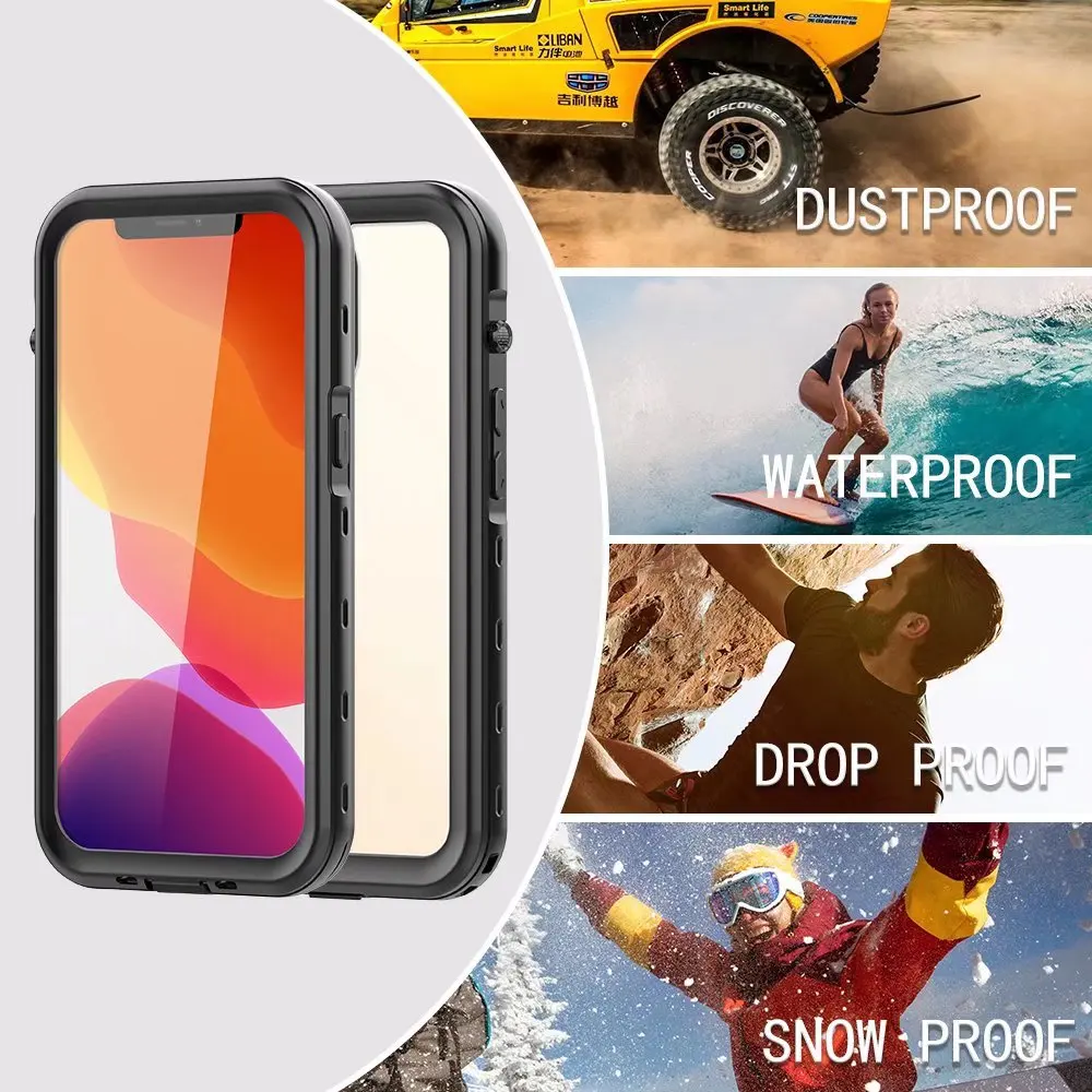 Фото Водонепроницаемый Чехол IP68 для IPhone 14, 13, 12, 11 Pro Max, XS Max, XR, SE, 678, прозрачный чехол для дайвинга, 2 м глубины, подводного плавания, занятий спортом на открытом воздухе №5