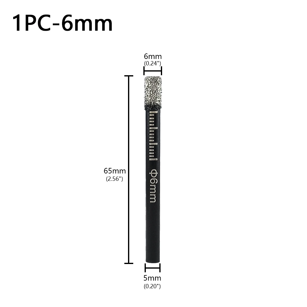 5 6 8 10 12 14 16 мм Алмазная кольцевая пила с круглой ручкой и сухой пайкой для фарфоровой плитки, мрамора, стекла, керамической коронки, сверло