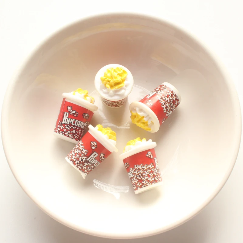 10 шт. 19*25 мм мини-попкорн искусственный 3D из смолы в форме продуктов питания DIY