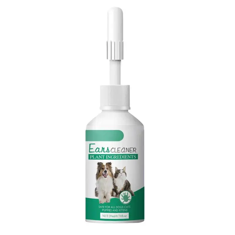 

Pet Ear Cleaner Dog Ear Cleanser Natural Plant Dog Ear Rinse Cleans Ear Canal Pet Ear Cleaning Solution 0.7 Fl Oz For Dogs Cats