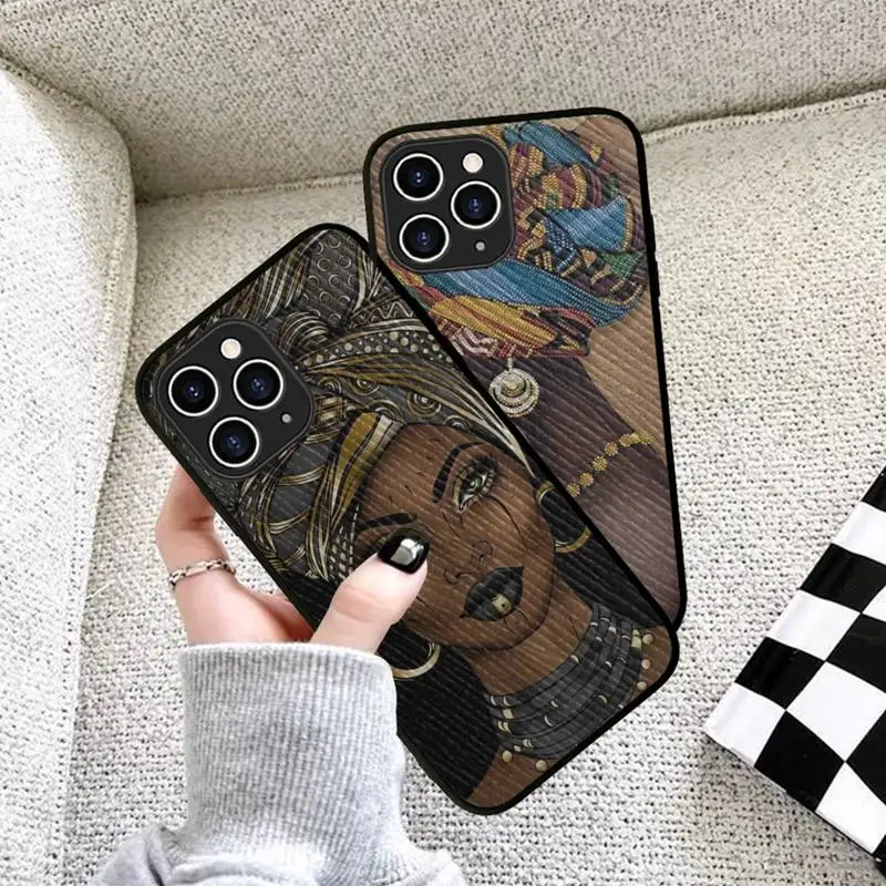 

South Africa Woman Phone Case Hard Leather Case for iPhone 11 12 13 Mini Pro Max 8 7 Plus SE 2020 X XR XS Coque