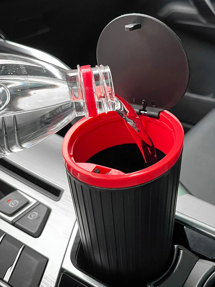 Автомобильный мусорный бак держатель для чашки герметичный контейнер мусора в