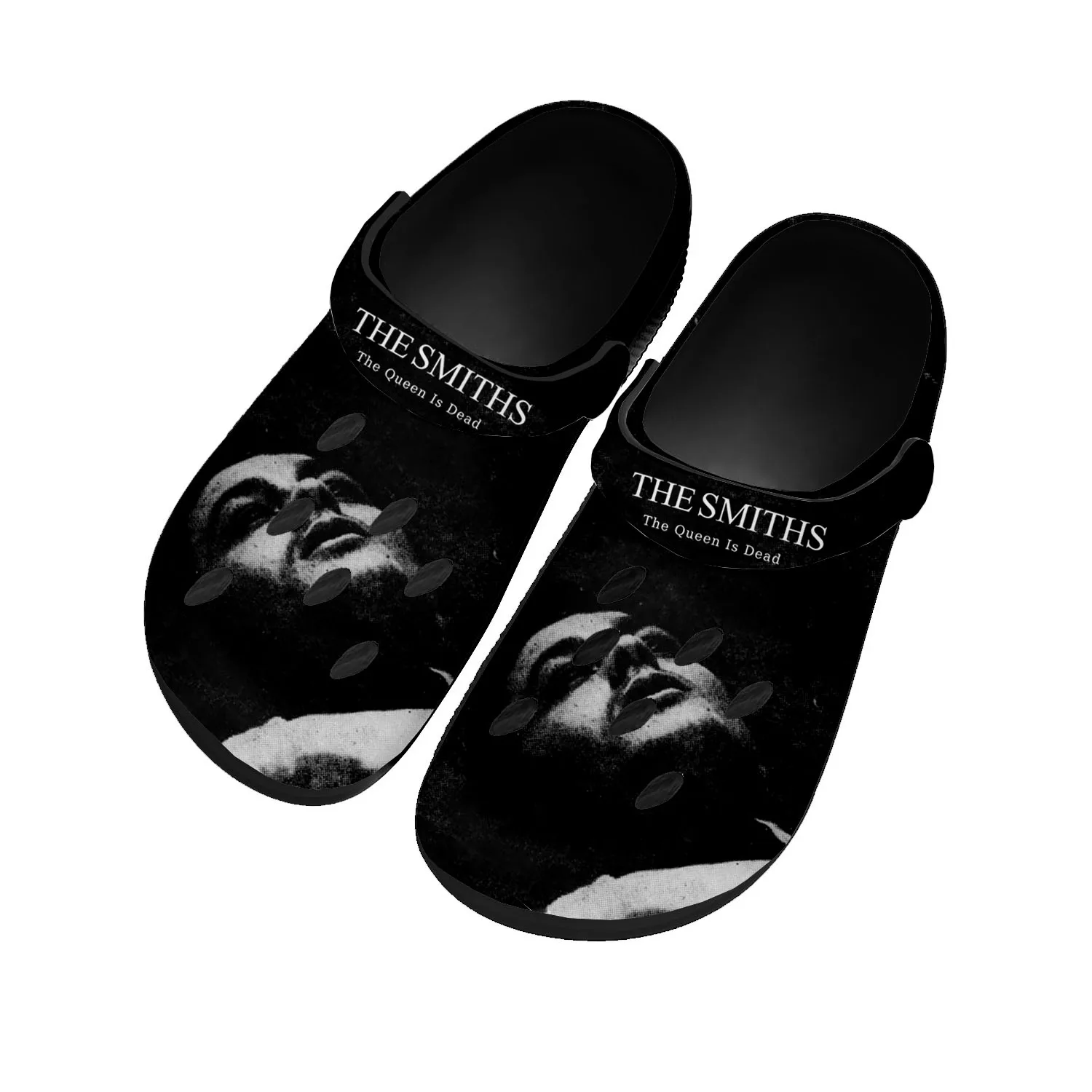 

The Smiths Rock Band Home Clogs Custom Water Shoes Mens Womens Teenager Shoe Garden Clog Breathable Beach Hole Slippers Black