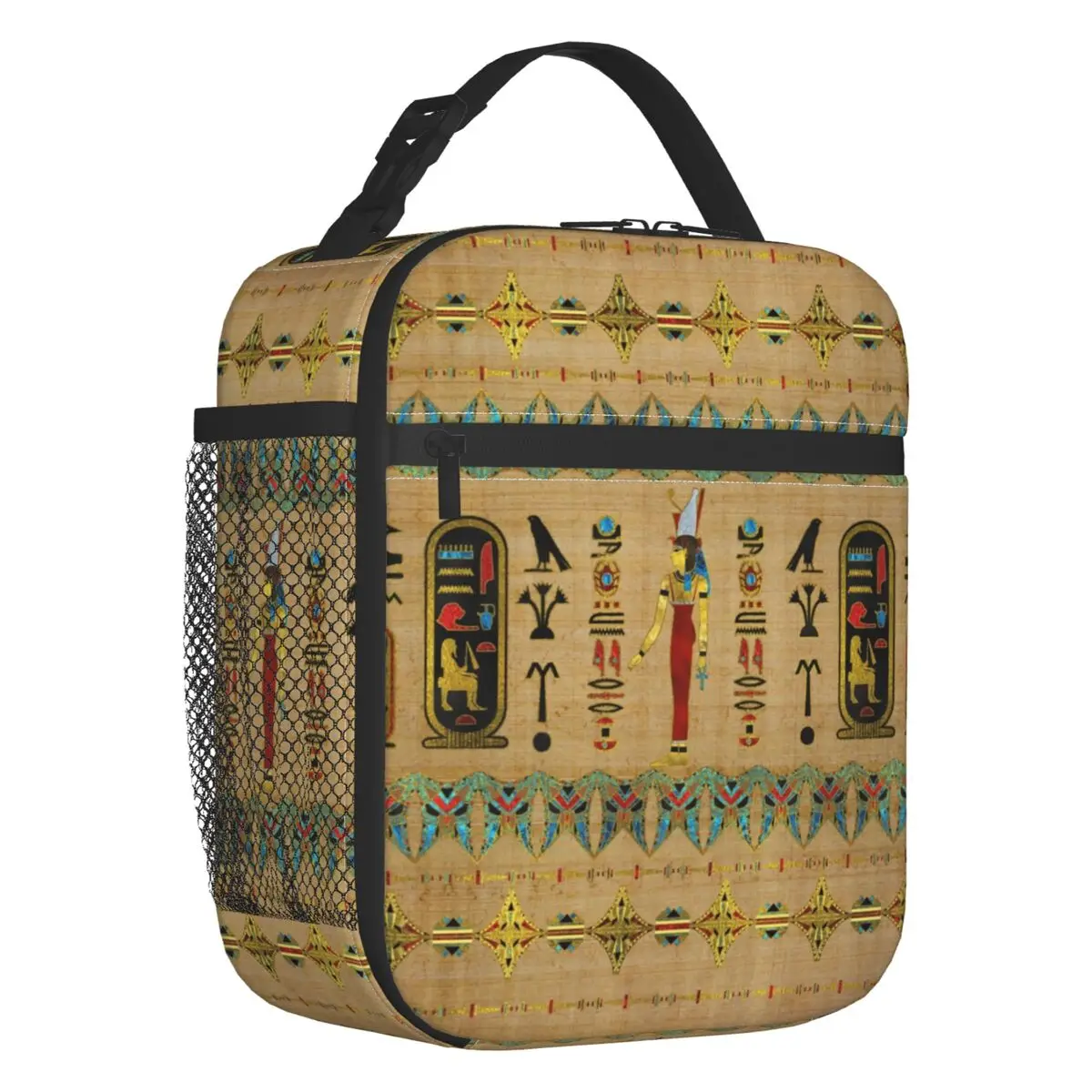 Egyptian Mut Symbol Thermal Insulated Lunch Bag Ancient Egypt Resuable Lunch Container for Kids School Children Storage Food Box