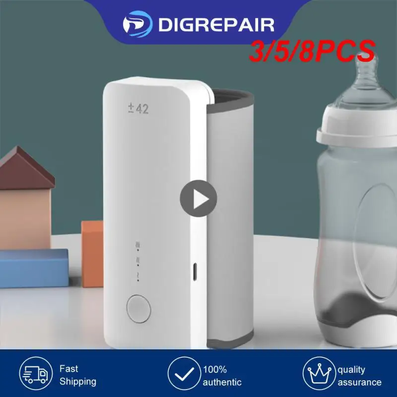 

8PCS Portable Travel Bottle Heater USB Rechargeable Breast Heater Night Milk Heater Thermostat Heated Milk Feeding Accessories