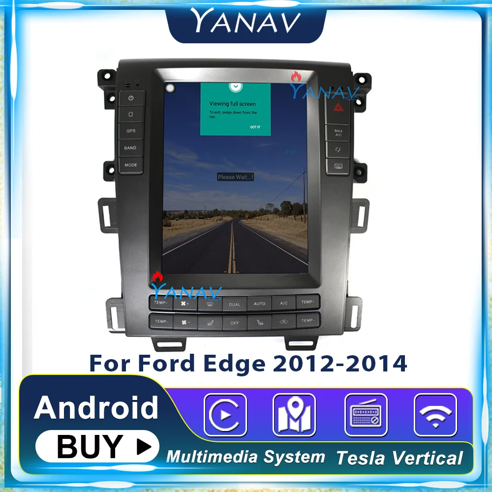 

Автомагнитола для Ford Edge 2012-2014, Android, GPS-навигатор, спутниковый приемник, радио, мультимедийный DVD-плеер, 2din, стиль Тесла, вертикальный экран