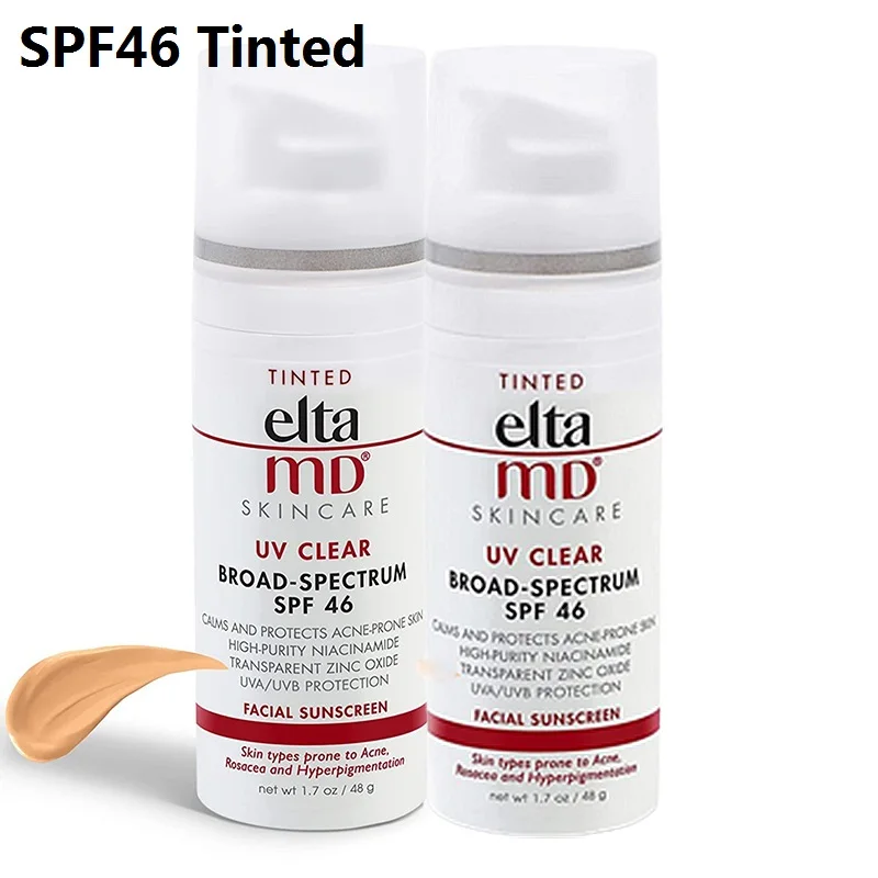 

2pcs Elta MD UV SPF46 Face Sunscreen Tinted Broad-Spectrum Makeup Isolation Face Sunscreen for Sensitive Skin 1.7 oz