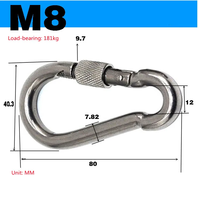 

Карабины из нержавеющей стали M6/M8/M10