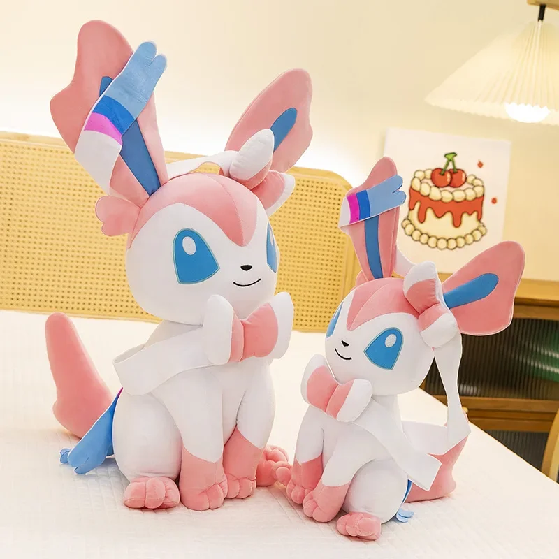 Плюшевые игрушки Pokemon Sylveon Pokémon аниме плюшевые куклы 25-75 см кавайная мягкая