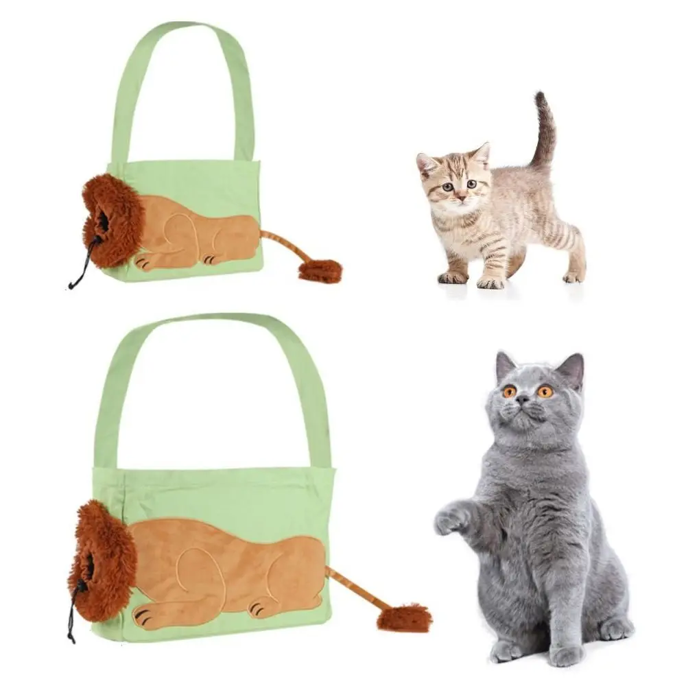 Складная сумка-переноска для домашних животных воздухопроницаемая холщовая