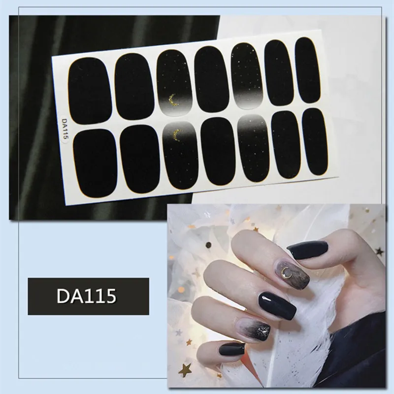 Наклейки для ногтей женские виниловые полные маникюра 1 лист
