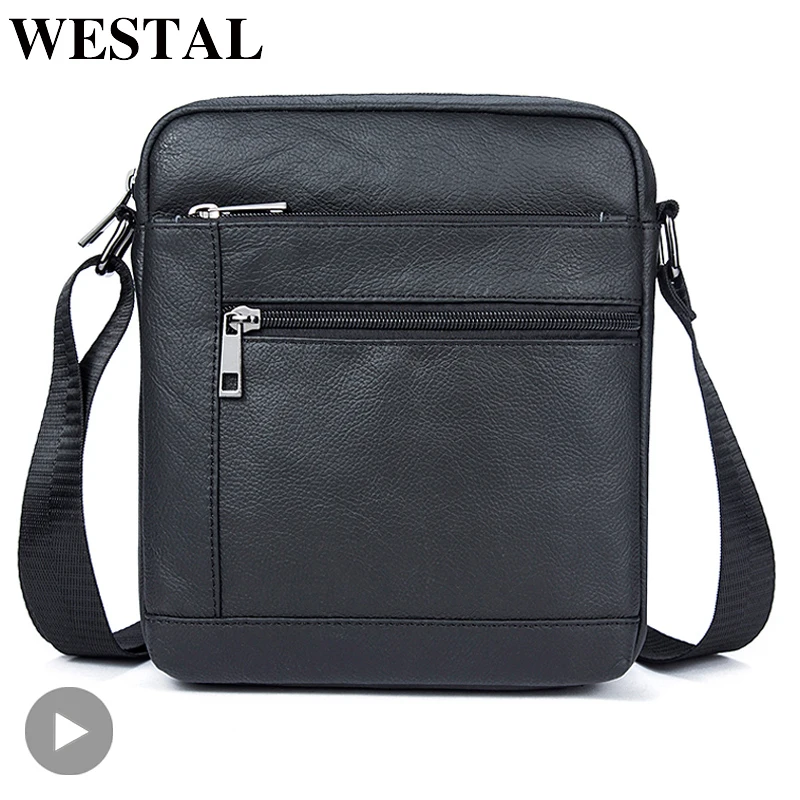 

Сумка кросс-боди мужская из натуральной кожи, саквояж на плечо, деловой мессенджер, маленький чемоданчик, популярная черная, 2020