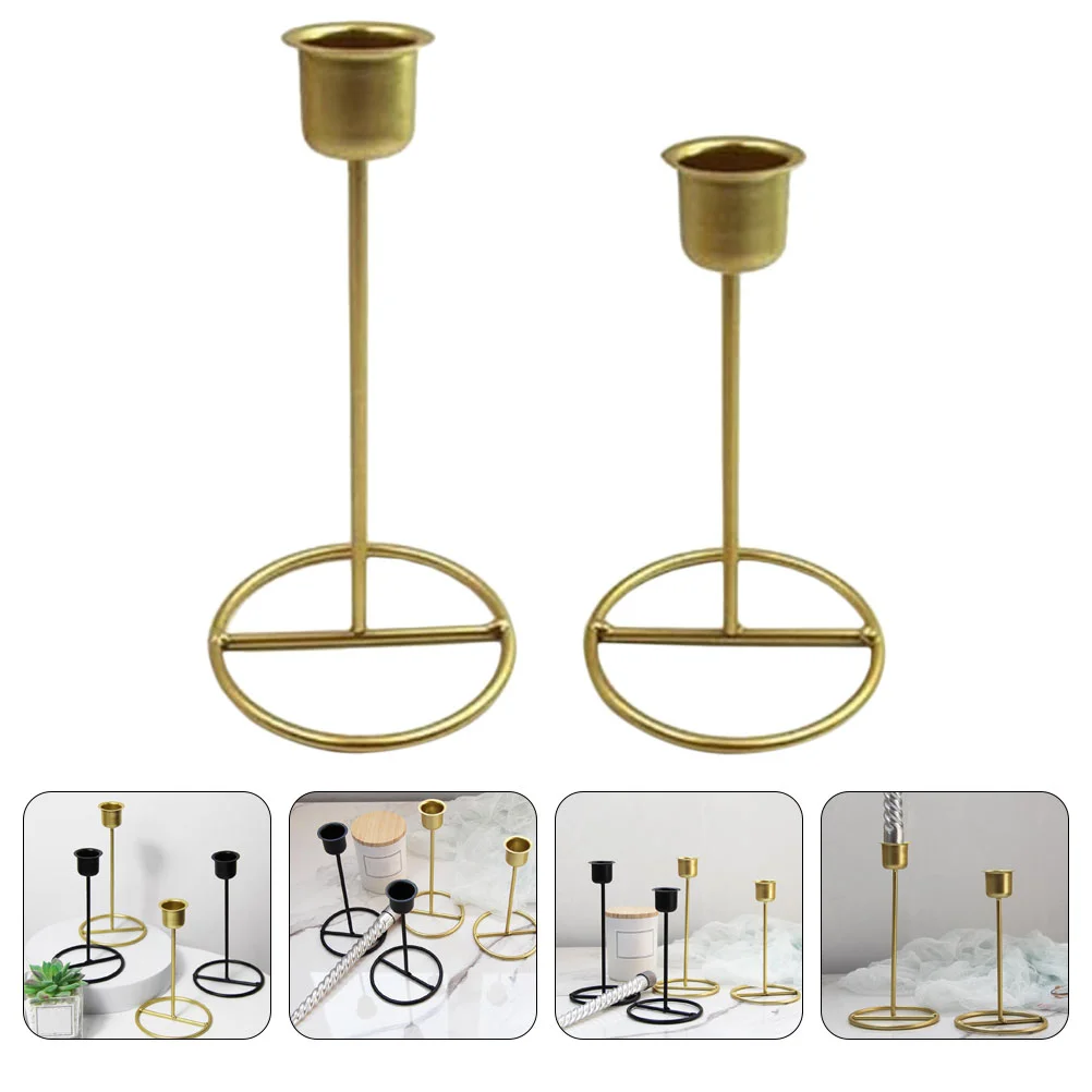

Holder Candlestick Pillar Holders Stand Taper Metal Wedding Dinner Tealight Candelabra Stick Rack Iron Black Party Vintage
