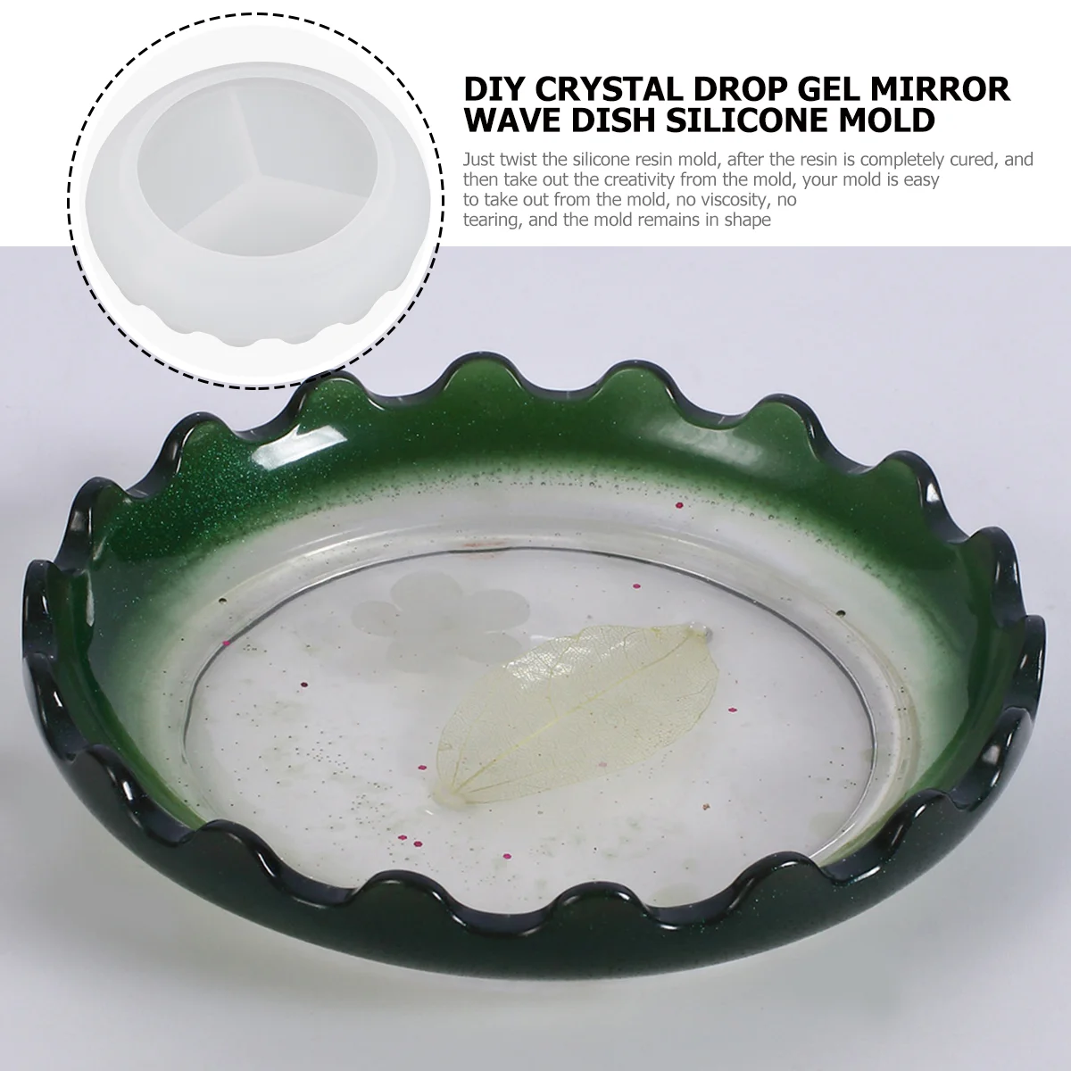 Круглая трафаретная тарелка силиконовая форма зеркальная кристаллическая