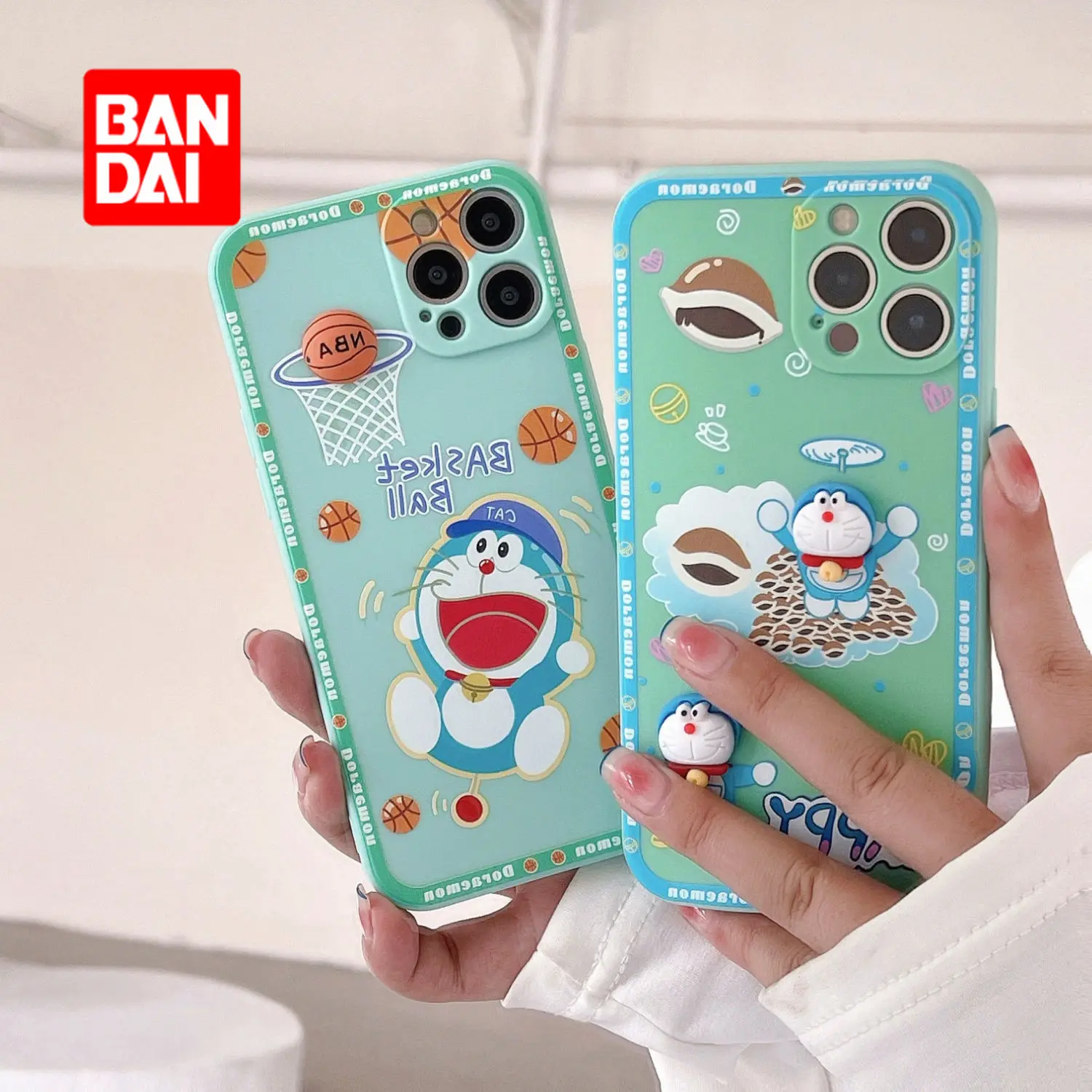 

Bandai Doraemon 3D Phone Case for iPhone 13 13Pro 12 12Pro 11 Pro X XS Max XR 7 8 Plus Kawaii Cartoon Anime Back Covers Fundas