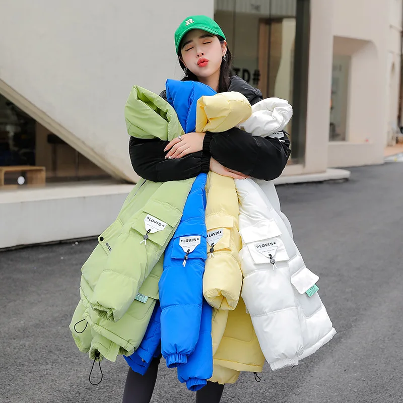 

Women's ins2022 winter coat down cotton new hooded candy coat short temperament casual