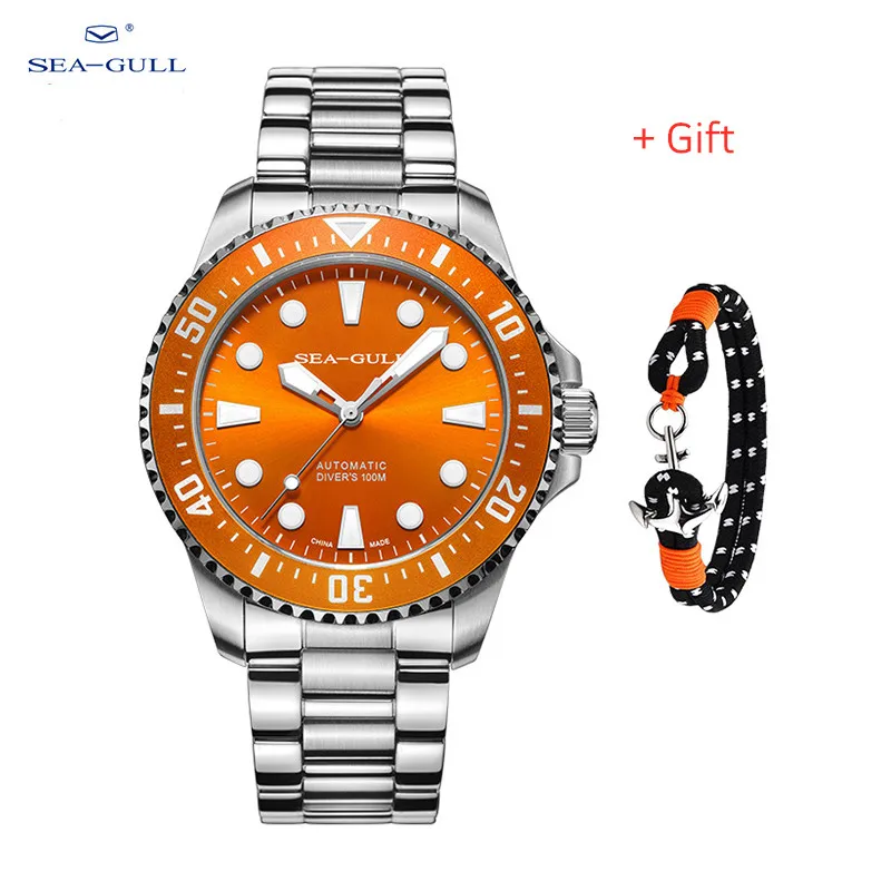 

2022 New Seagull Watch Men's Fashion Automatic Mechanical Watch 100m Waterproof Diving Watch Business 815.97.6105