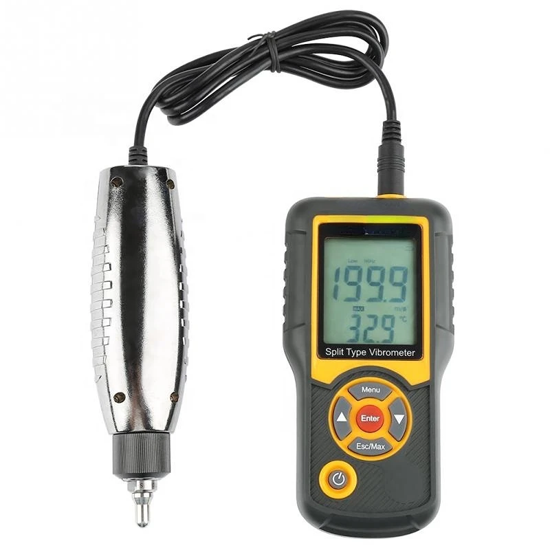 

HT-1201 Portable LCD Vibration Analyzer Tester Meter Vibrometer Gauge Tester Analyzer 0.1-199.9m/s Vibration Tester Analyzer
