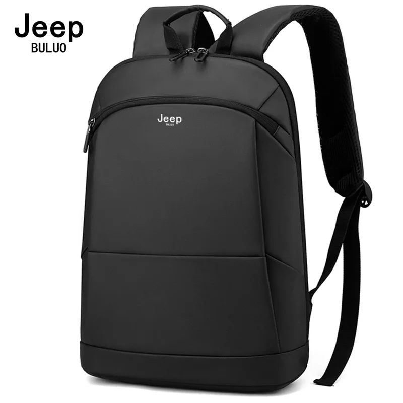 

JEEP BULUO Brand Backpack Business Fashion Waterproof Anti Theft Travel Bags For Men3D Ultra Thin 15.6 inches Laptop Case Men