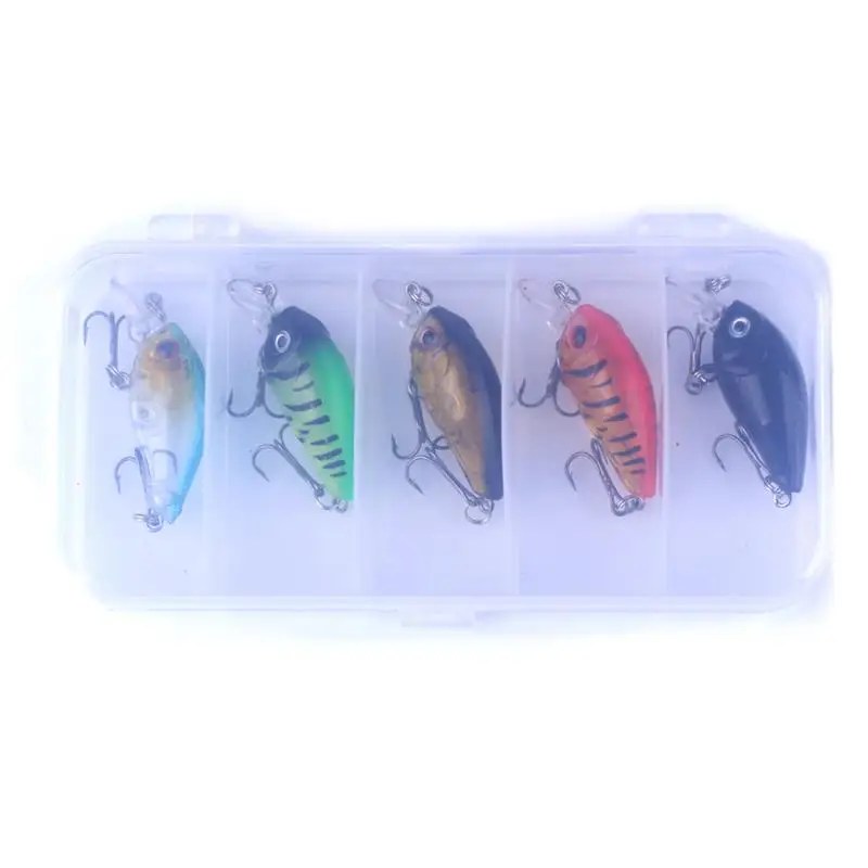 

5pcs Fishing Lure Set Mini Swimbait With Rustproof Treble Hook Fishing Bait Built-in Gravity Sphere for Freshwater Fish