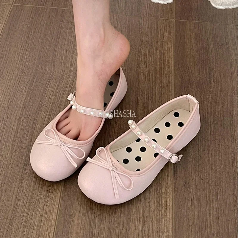 2024 новый дизайн весенне-летние балетки на плоской подошве женская обувь туфли