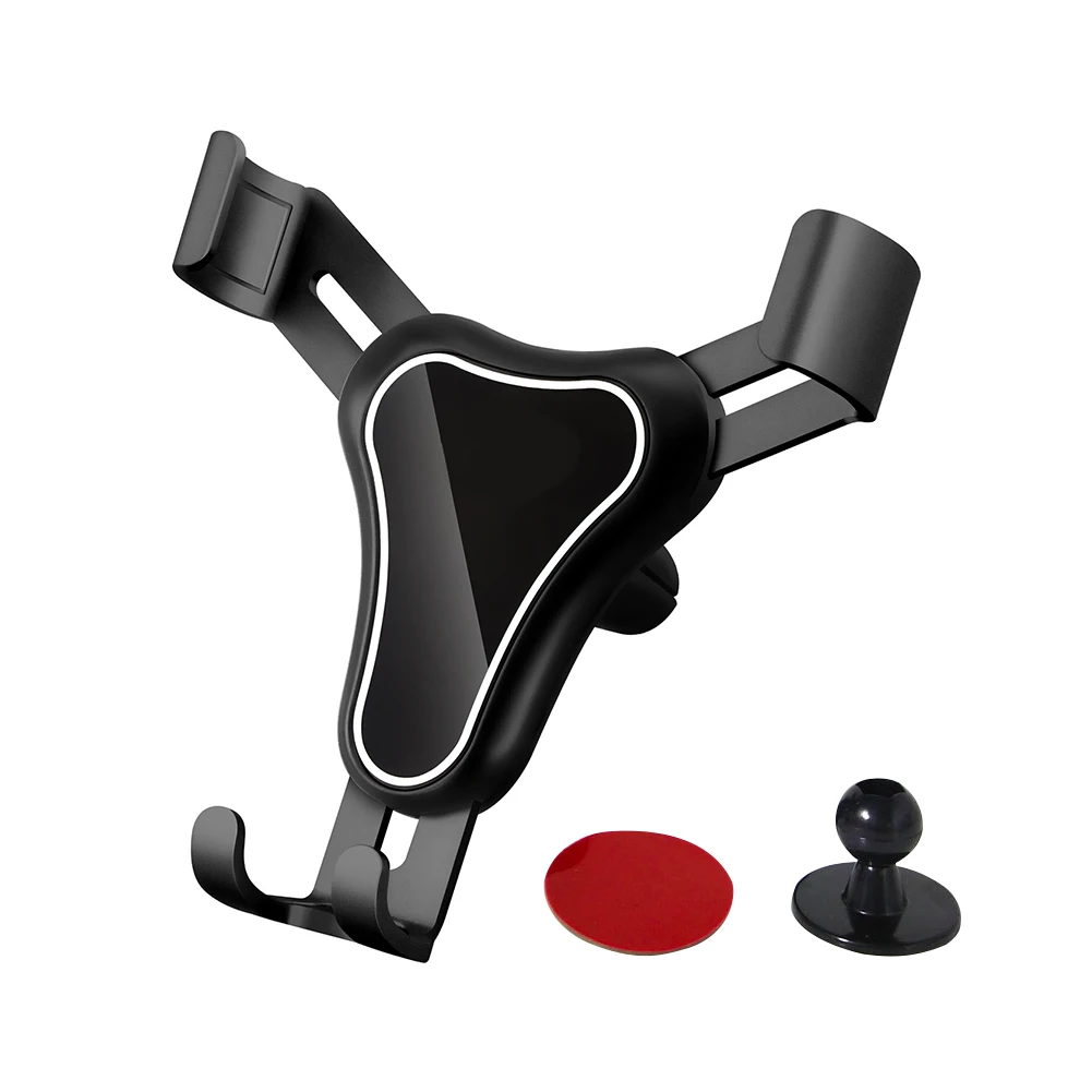 

Clamp Support 360 Degree Adjustable Portable Car Phone Holder Accessories Stand Cellphone Black Bracket Gravity Mount Air Vent