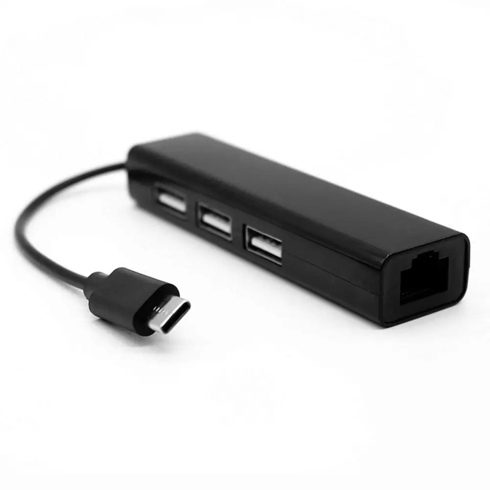 Высокоскоростная Проводная сетевая карта HUB3 Port Hub USB3.1, конвертер USB 100, интерфейс Type-c, м Высокоскоростная Проводная сетевая карта HUB3 Port Hub USB3.1, конвертер USB 100, интерфейс Type-c, м