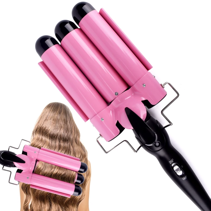 

Hair Curling Iron Ceramic Professional Triple Barrel Hair Curler Egg Roll Hair Styling Tools Hair Styler Wand Curler Irons
