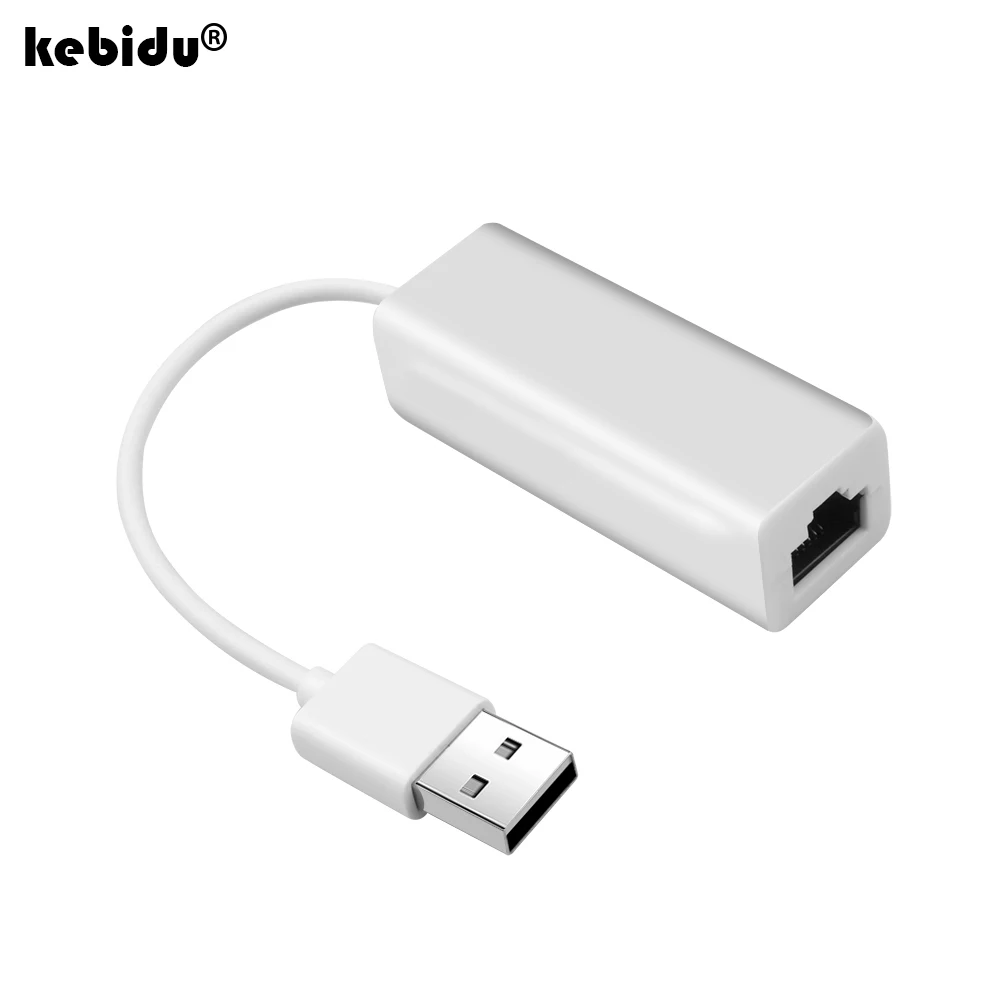 

kebidu USB2.0 to Ethernet Network LAN Adapter Card 10Mbps Adapter for windows7 Super Speed USB 2.0 to RJ45 PC Laptop LAN adapter