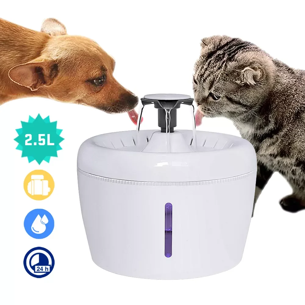 

Автоматическая кошачий фонтан для питьевой воды объемом 2,5 л, миска, дозатор воды для домашних животных, собак, кошек, бесшумный автоматичес...