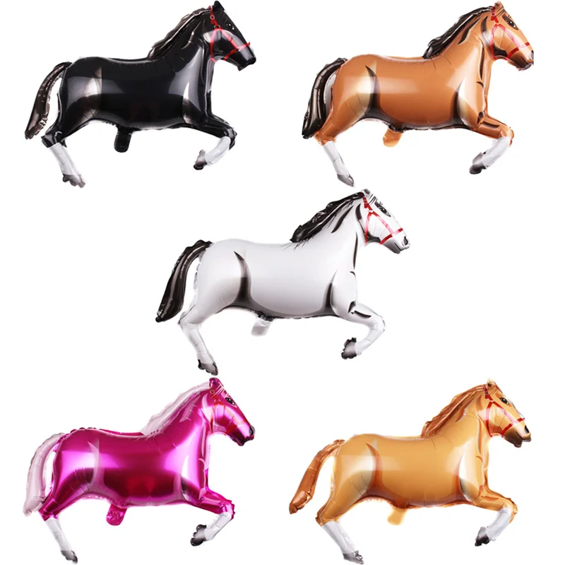 

1pc 82*51cm Horse Foil Balloon Animals Balloons Farm Theme Birthday Party Supplies Decorations Boy Baby Shower Globos Kids Toys