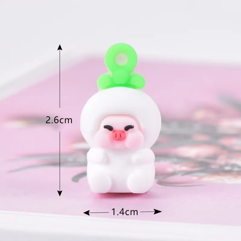 10 шт./лот симпатичная свинка ПВХ мягкие резиновые Подвески Мультяшные животные