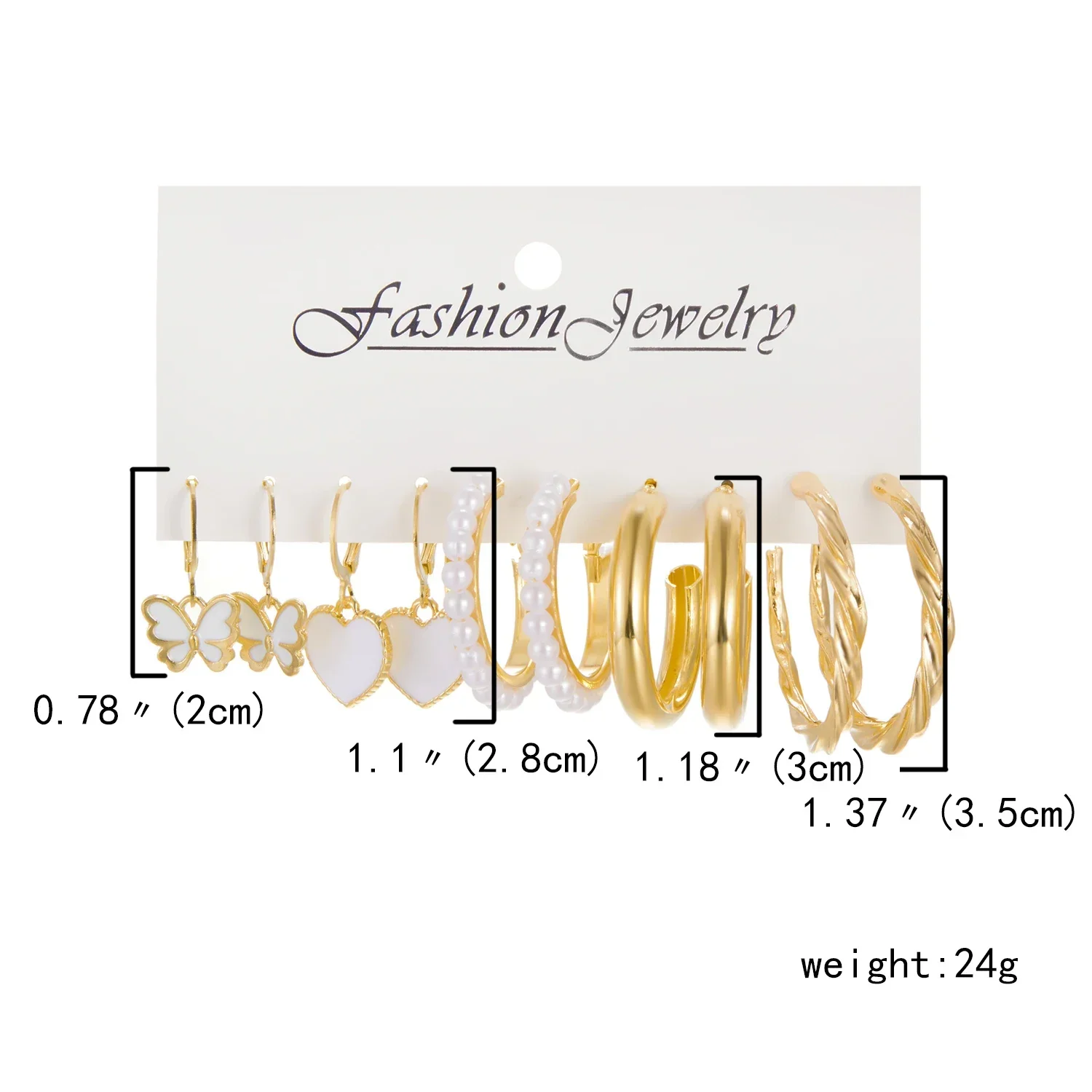 Комплект серег-колец для женщин и девушек большие круглые серьги-кольца пирсинга