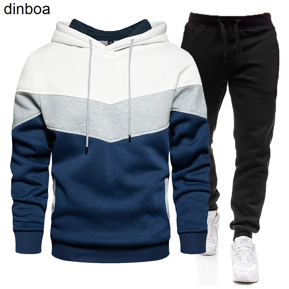 

Костюм спортивный мужской, Свитшот и спортивные штаны, пуловер, куртка, комплект спортивной одежды, Осень-зима