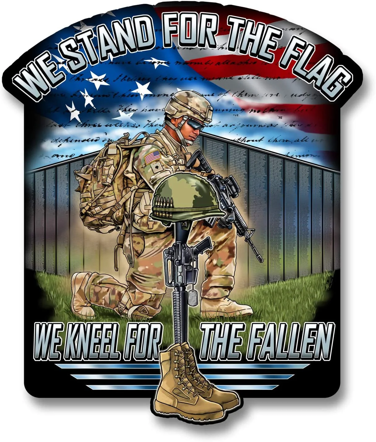 For We Stand for The Flag  Kneel   Fallen Decal  Cars, Truck