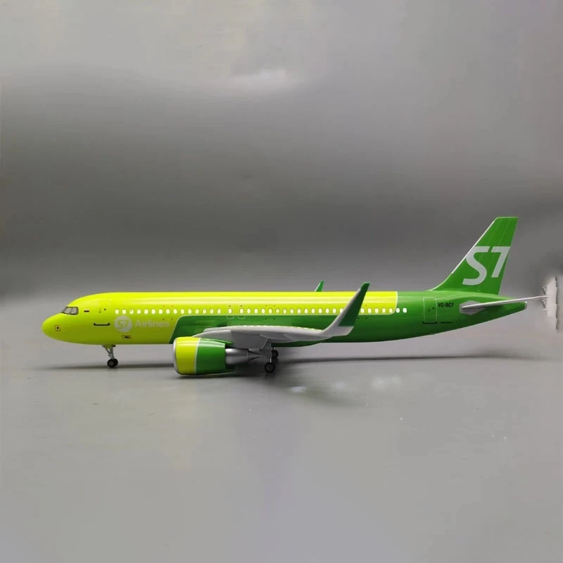 

47CM 1/80 Airplane A320NEO A320 NEO Siberia S7 Airlines Model Toy Light & Wheel Landing Gear Diecast Resin Plane Model