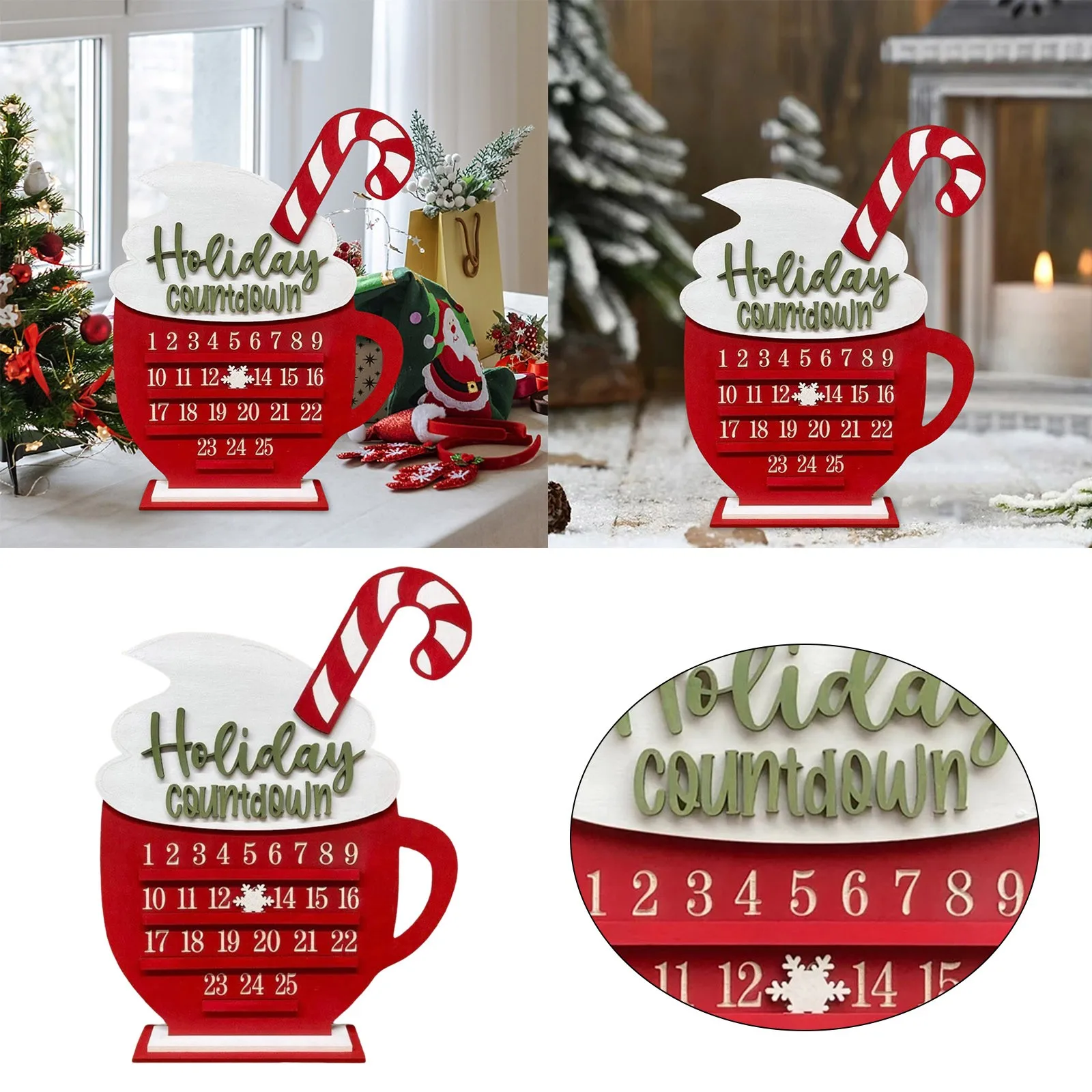 Christmas Cocoa Mug Countdown Ornament Vintage Ornament Set Vintage Christmas Ornament Vintage Christmas Balls Target Ornament